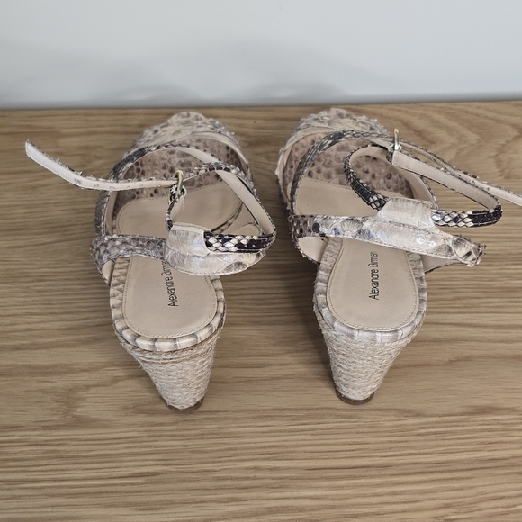 Alexandre Birman Women's Genuine Snake Skin Wedge Sandals Size 11 - Picture 6 of 11